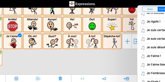 Exemple d’expressions dans Proloquo2Go